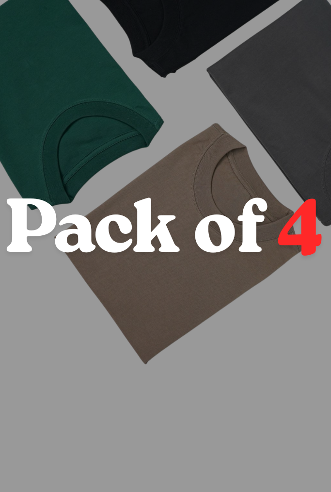 Pack of 4 Plain T-shirts