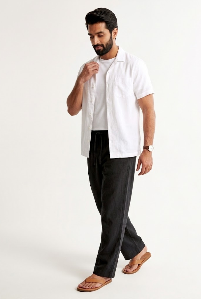 Black Plain Trouser