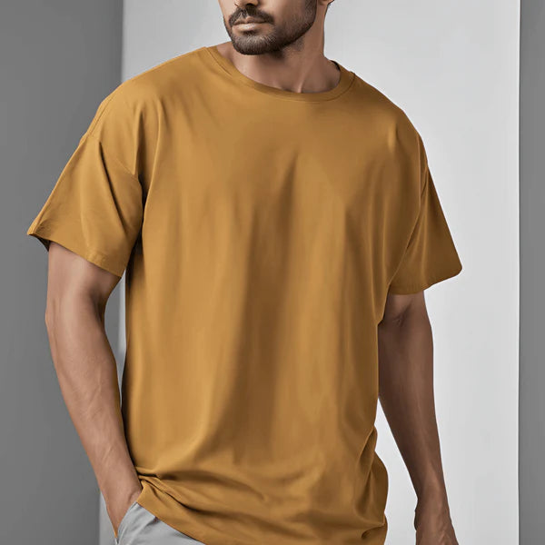 Mustard Drop Shoulder Tee