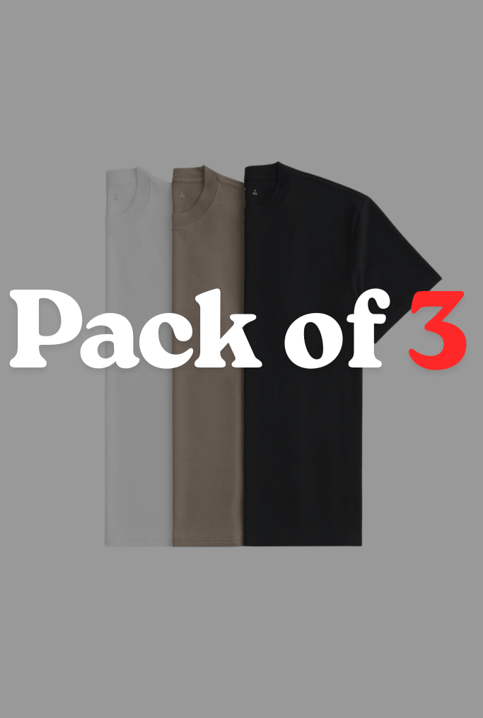 Pack of 3 Plain T-shirts