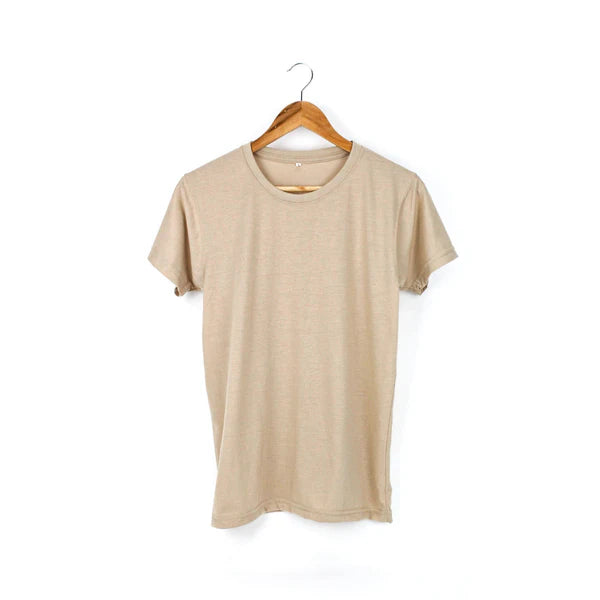 Beige Plain T-shirt