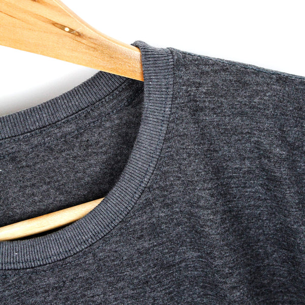Charcoal Gray Plain T-shirt