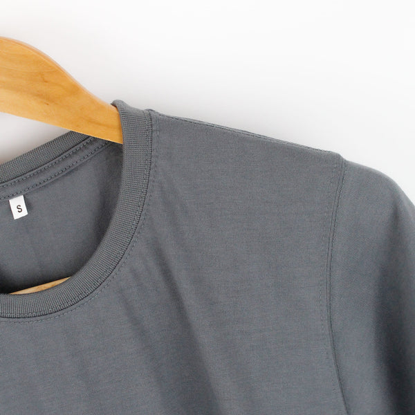 Steel Gray Plain T-shirt