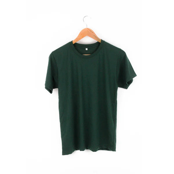 Bottle Green Plain T-shirt