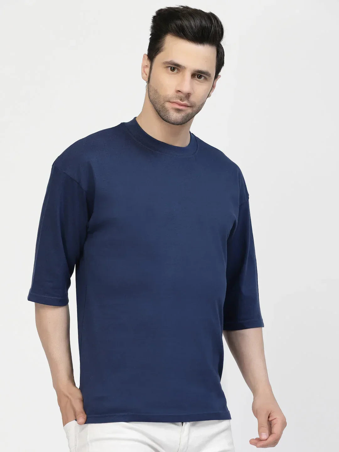 Navy Blue Drop Shoulder T-shirt