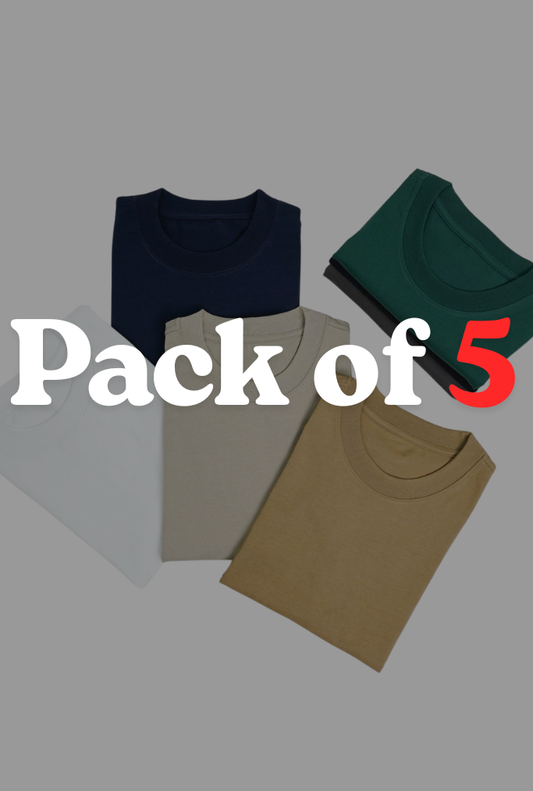 Pack of 5 Plain T-shirts