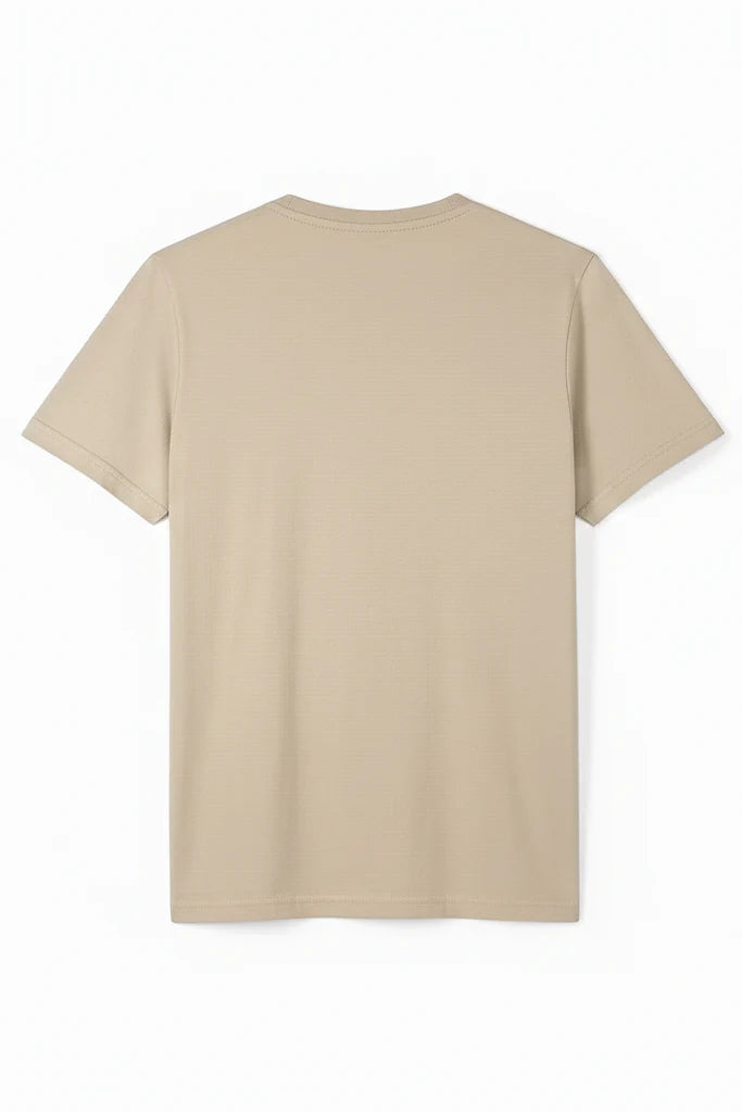 Beige Plain T-shirt