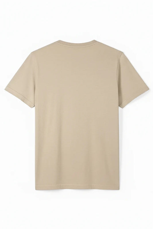 Beige Plain T-shirt