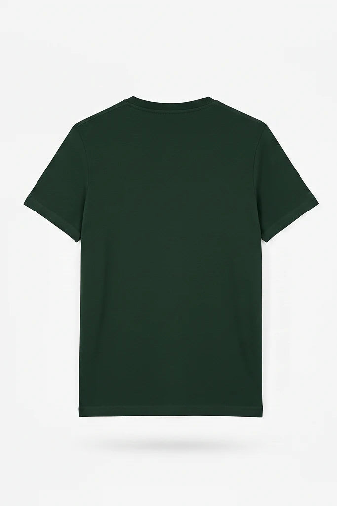 Bottle Green Plain T-shirt