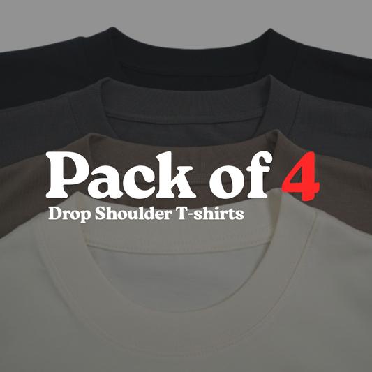 Pack of 4 Drop Shoulder T-shirts