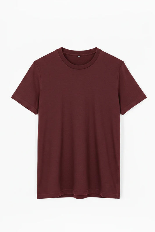 Maroon Plain T-shirt