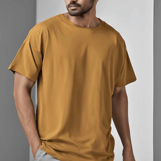 Mustard Drop Shoulder Tee