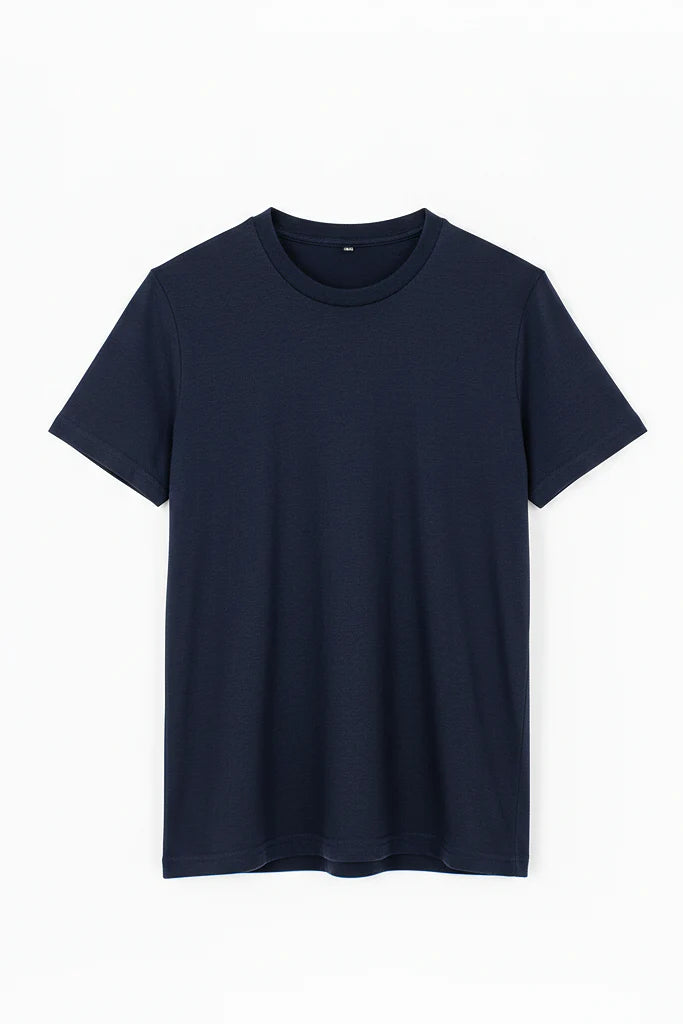Navy Blue Plain T-shirt