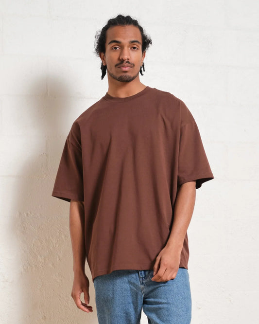 Brown Drop Shoulder T-shirt