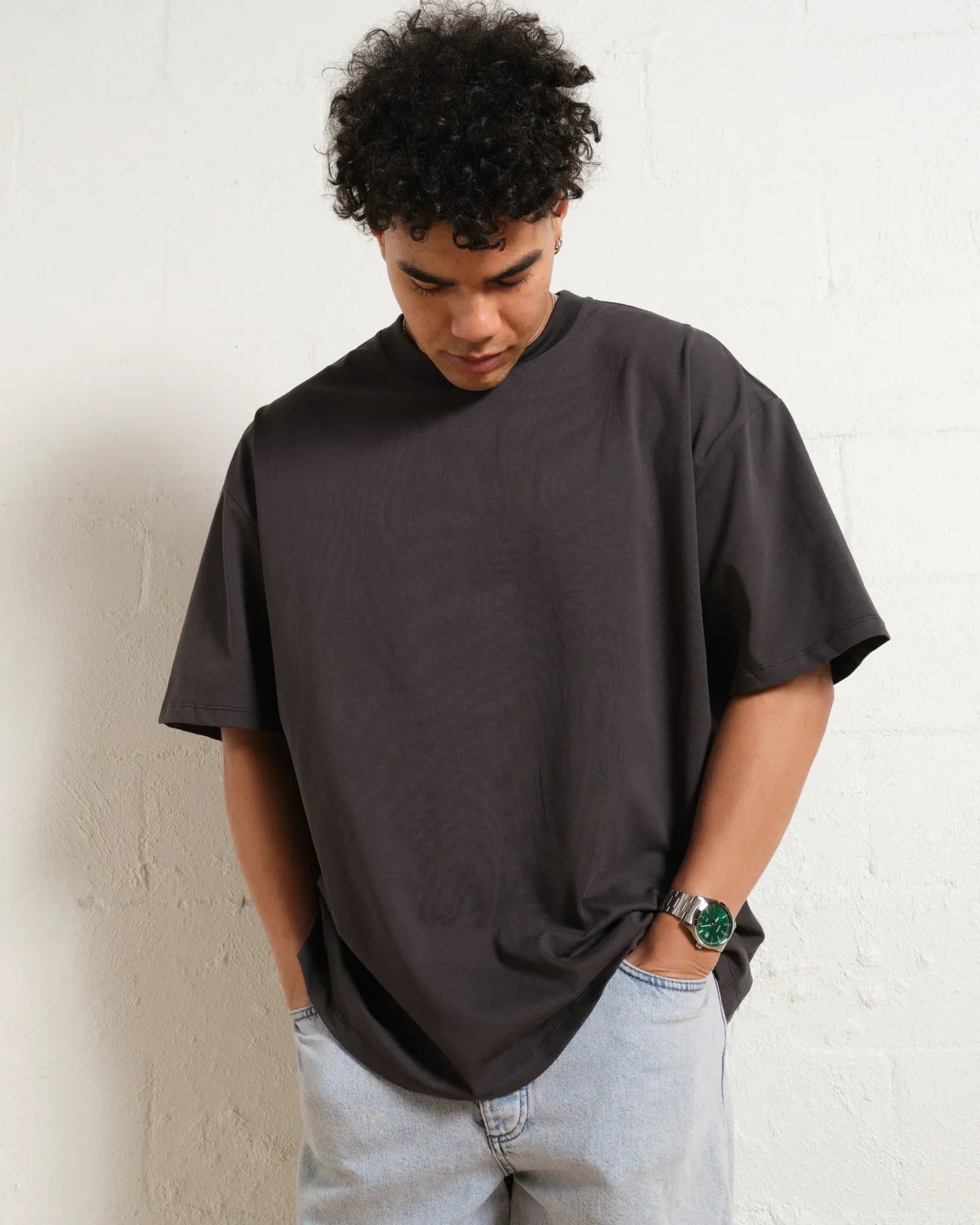 Steel Grey Drop Shoulder T-shirt