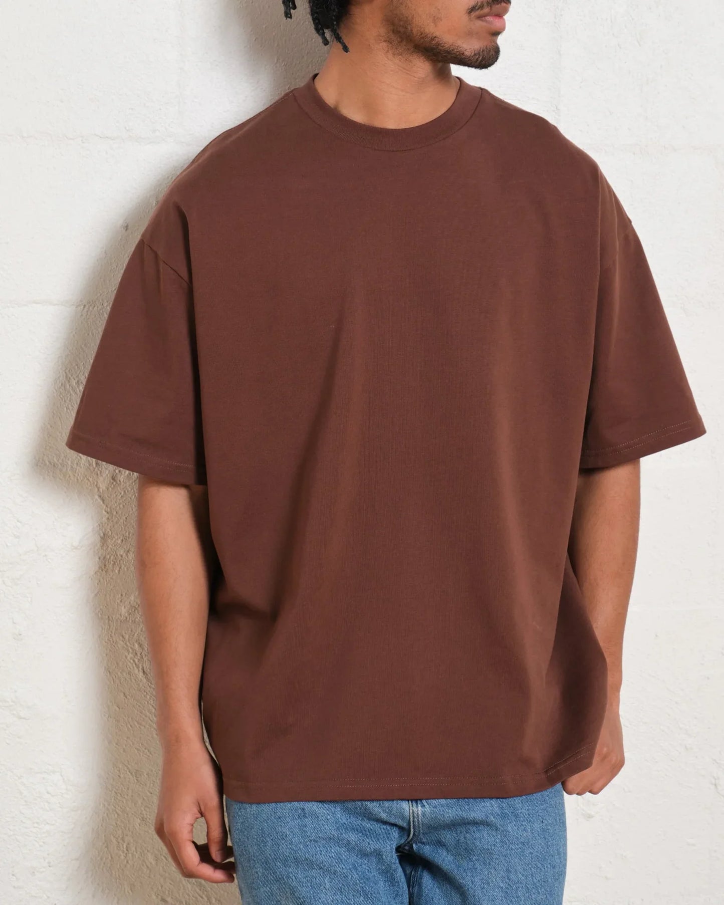 Brown Drop Shoulder T-shirt