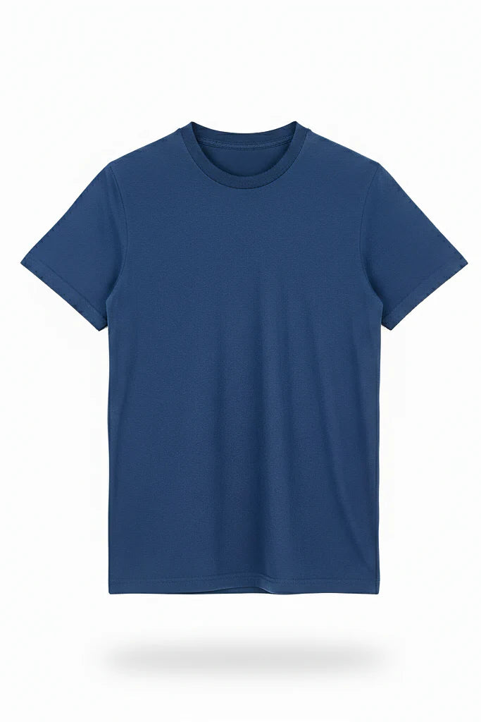Petroleum Blue Plain T-shirt