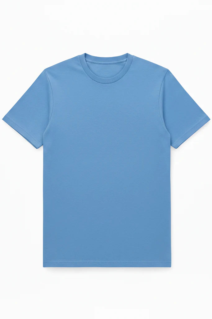 Sky Blue Plain T-shirt