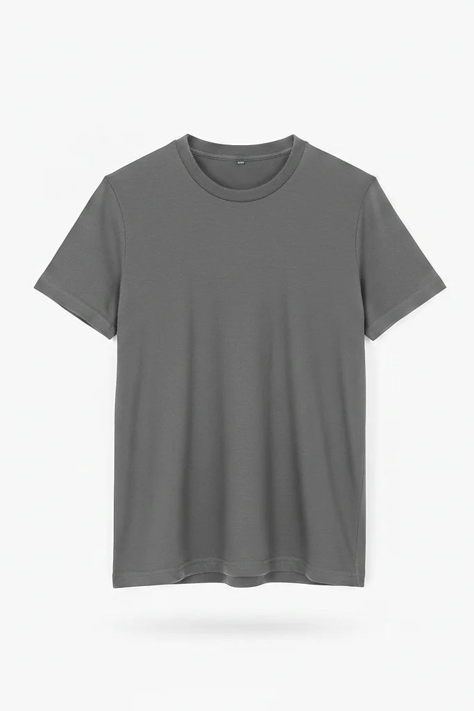 Steel Grey Plain T-shirt