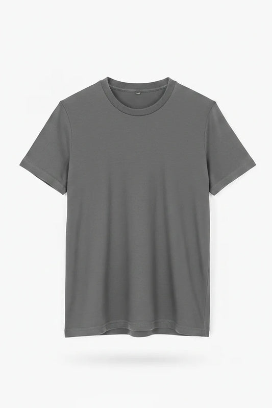 Steel Grey Plain T-shirt