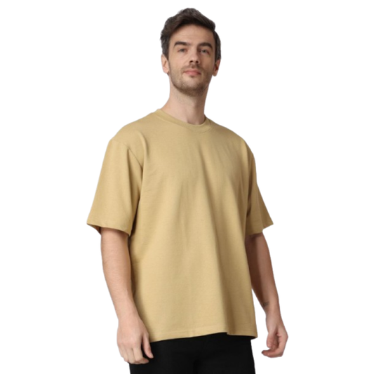 Beige Drop Shoulder T-shirt