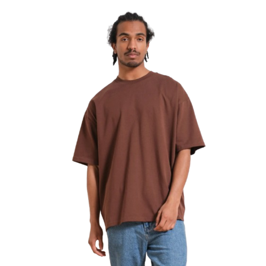 Brown Drop Shoulder T-shirt