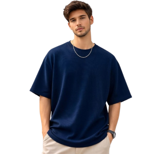 Navy Blue Drop Shoulder T-shirt